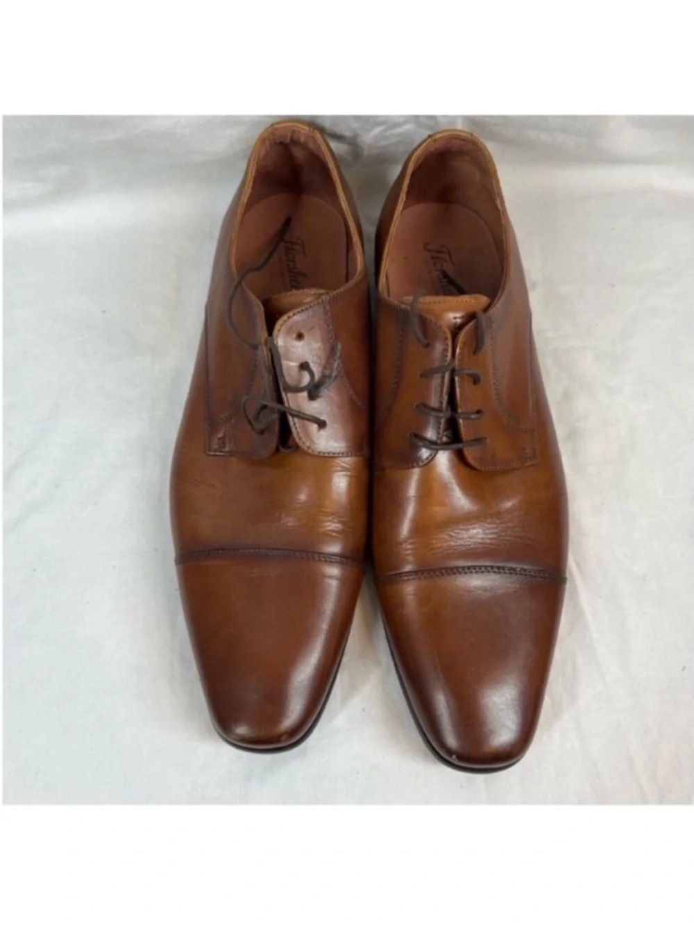Florsheim Leather Jackson Cap toe Oxfords Cognac